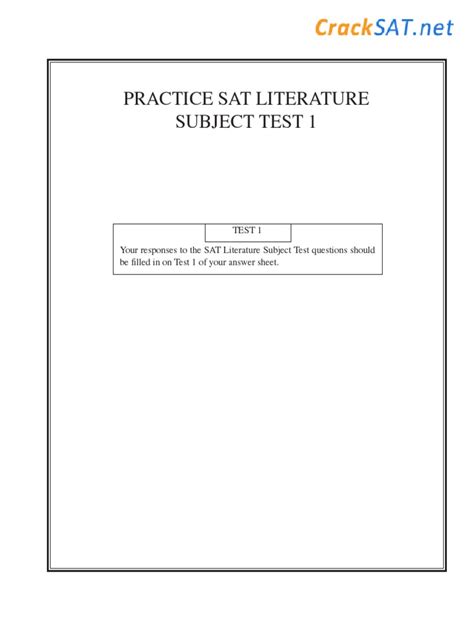 is literature subject test hard|sat literature practice test.